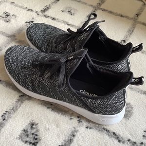 Women’s Adidas cloud foam running shoes, size 10